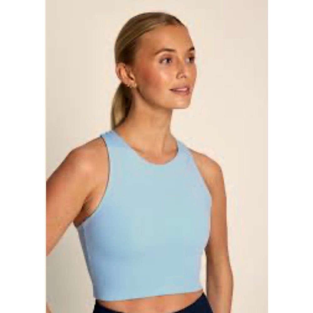 Women's Girlfriend Collective Dylan Tank Bra Bra Light Blue Athletic size SM